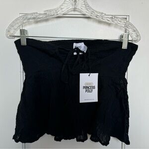 Princess Polly Charcoal Black Textured Top